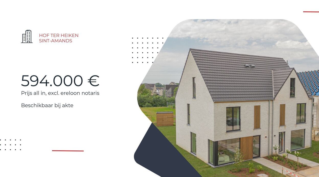 Half Open Bebouwing te koop in SINT-AMANDS