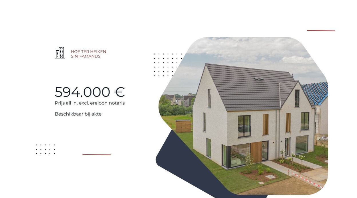 Half Open Bebouwing te koop in SINT-AMANDS